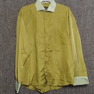 Carolina Bay Mens Green Long Sleeve Button Down Shirt